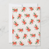 Weihnachts-Woodland-Tiere Kinderdusche Einladung (Rückseite)