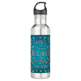 Weihnachts Word Art Inspiration Boho Edelstahlflasche