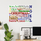 Weihnachts-Word-Art-Poster Poster (Heimbüro)