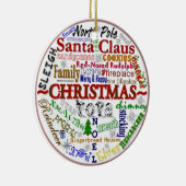 Weihnachts-Word-Kunst (Personalisieren mit Ihrem F Keramik Ornament (Rechts)