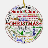 Weihnachts-Word-Kunst (Personalisieren mit Ihrem F Keramik Ornament (Vorne)