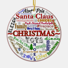 Weihnachts-Word-Kunst (Personalisieren mit Ihrem F Keramik Ornament