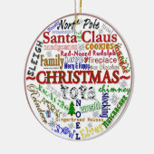 Weihnachts-Word-Kunst (Personalisieren mit Ihrem F Keramik Ornament (Links)