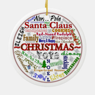 Weihnachts-Word-Kunst (Personalisieren mit Ihrem F Keramik Ornament