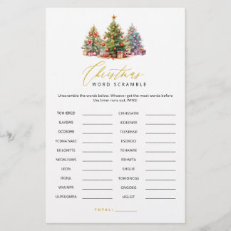 Weihnachts Word Scramble Word Search Party Games
