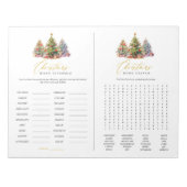 Weihnachts Word Scramble Word Search Tee Away Game Notizblock (Vorderseite)
