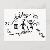 Weihnachts-Workout-Karte für Weihnachten am Sonnta (Vorderseite)