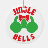 Weihnachts-Workout-Motivation Jingle "Kettle Bells Keramikornament (Hinten)
