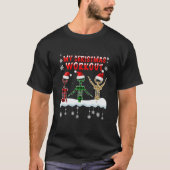 Weihnachts-Workout Weinflasche Der Mensch und die T-Shirt (Vorderseite)