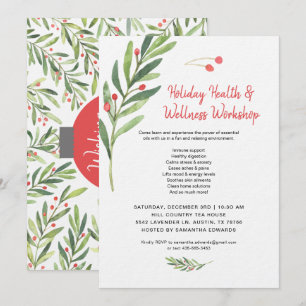 Weihnachts-Workshop für essentielle Öle Klasse Einladung