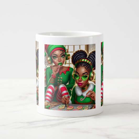Weihnachts-Workshop-Spezialtasse Jumbo-Tasse (Vorderseite)
