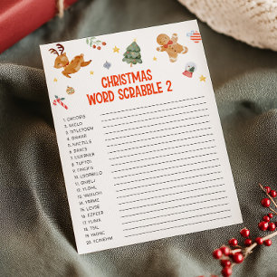 Weihnachts-Wort-Scrabble-Spiel Feiertagskarte