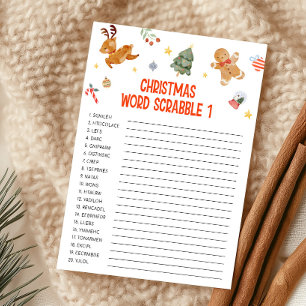 Weihnachts-Wort-Scrabble-Spiel Feiertagskarte