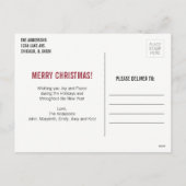 Weihnachts-Wörter Feiertag Foto Postkarte (Rückseite)