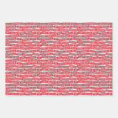 Weihnachts-Wörter Red Green Blue Paper Sheets Geschenkpapier Set (Vorderseite)