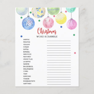 Weihnachts-Wortverwirrspiel-Spielkarte Flyer