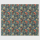 Weihnachts-Wrackpapier Art Nouveau Stil Geschenkpapier (Flach)