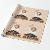 Weihnachts-Wrackpapier Baby Jesus Geschenkpapier (Ungerollt)