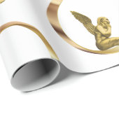 Weihnachts-Wrackpapier-Engel Geschenkpapier (Rolleneckpunkt)