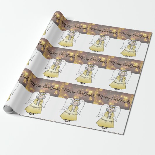 Weihnachts-Wrackpapier-Engel Geschenkpapier (Ungerollt)