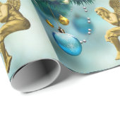 Weihnachts-Wrackpapier-Engel Geschenkpapier (Rolleneckpunkt)