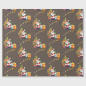 Weihnachts-Wrackpapier Santa Gold Star Geschenkpapier (Flach)