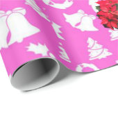 Weihnachts-Wrackpapier Santa Pink Geschenkpapier (Rolleneckpunkt)