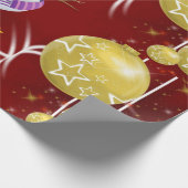 Weihnachts-Wrackpapier Snowman Gold Balls Geschenkpapier (Ecke)