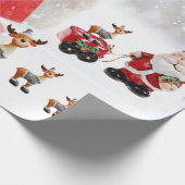 Weihnachts-Wrackpapier Snowman Santa Moose Geschenkpapier (Ecke)