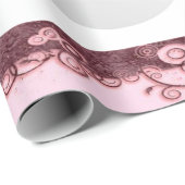 Weihnachts-Wrapper Papier rosa Balls Schneemann Geschenkpapier (Rolleneckpunkt)