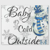 Weihnachts-Wrapping Paper Baby es ist kalt draußen Geschenkpapier (Flach)