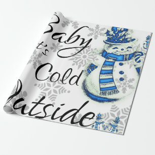 Weihnachts-Wrapping Paper Baby es ist kalt draußen Geschenkpapier