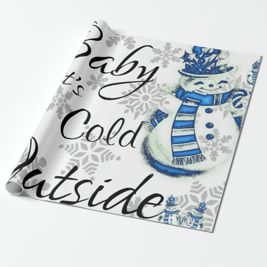 Weihnachts-Wrapping Paper Baby es ist kalt draußen Geschenkpapier (Ungerollt)