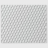 Weihnachts-Wrapping Paper-Black Holly Wrapping Pap Geschenkpapier (Flach)