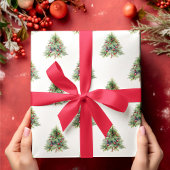 Weihnachts-Wrapping Paper - Eleganter Wasserfarben Geschenkpapier