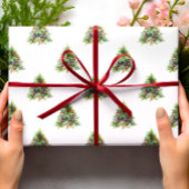 Weihnachts-Wrapping Paper - Eleganter Wasserfarben Geschenkpapier