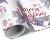 Weihnachts-Wrapping Paper Frohe Weihnachtsschneema Geschenkpapier (Rolleneckpunkt)