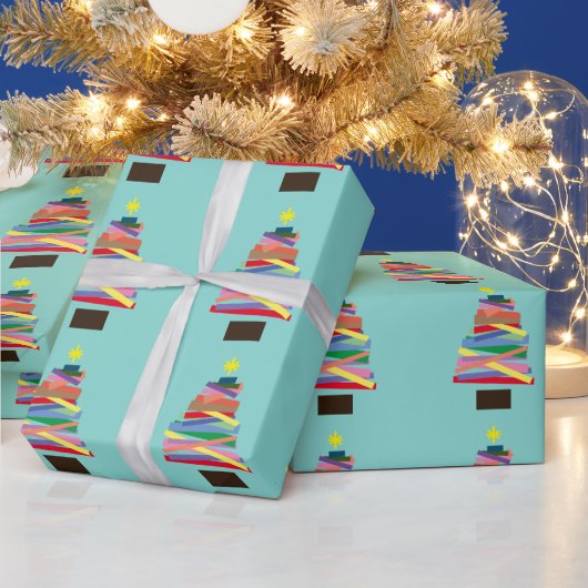 Weihnachts-Wrapping Paper - Funky Christmas Tree Geschenkpapier (Feiertage)