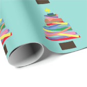 Weihnachts-Wrapping Paper - Funky Christmas Tree Geschenkpapier (Rolleneckpunkt)