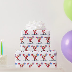 Weihnachts-Wrapping Paper Funny Funny Fit Santa mi Geschenkpapier