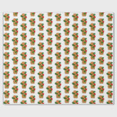 Weihnachts-Wrapping Paper Gingerbread Man Geschenkpapier (Flach)