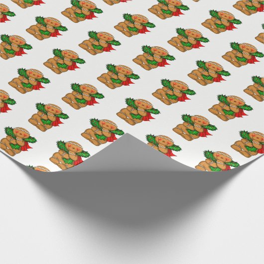 Weihnachts-Wrapping Paper Gingerbread Man Geschenkpapier (Ecke)