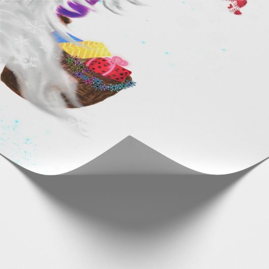 Weihnachts-Wrapping Paper Gnome mit Geschenken Geschenkpapier (Ecke)