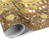 Weihnachts-Wrapping Paper Gold Angel Geschenkpapier (Rolleneckpunkt)