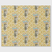 Weihnachts-Wrapping Paper Happy Holidays Angel Geschenkpapier (Flach)