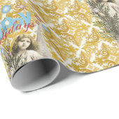 Weihnachts-Wrapping Paper Happy Holidays Angel Geschenkpapier (Rolleneckpunkt)