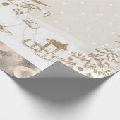 Weihnachts Wrapping Paper Happy Holidays Snowman Geschenkpapier (Ecke)