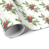 Weihnachts-Wrapping Paper Holiday Holly Geschenkpapier (Rolleneckpunkt)