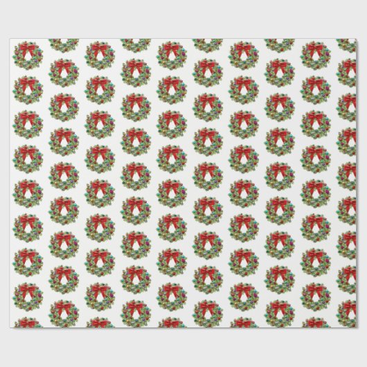 Weihnachts-Wrapping Paper Holiday Wreath Geschenkpapier (Flach)