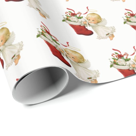 Weihnachts-Wrapping Paper-Little Angel Geschenkpapier (Rolleneckpunkt)